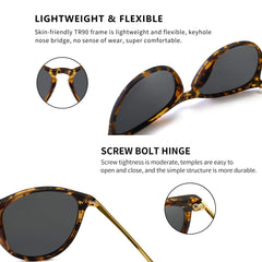 SUNGAIT Vintage Round Sunglasses for Women Men Classic Retro Designer Style