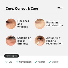 Cureskin Under Eye Cream for Dark Circles for Women and Men, Gel based |Bio-Peptide Under Eye Gel to Reduce Dark Circles, Puffiness & Wrinkles |Under Eye Cream for Men and Women - Dark Circles Removal