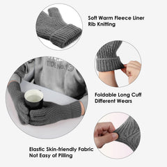 TERRIFI Winter Knit Gloves for Men Women, Touch Screen Texting Gloves, Warm Knitted Glove for Outdoor Soft Elastic Lining, 3Pack