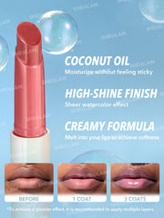 SHEGLAM PoutPerfect Moisturizing Solid Lip Gloss with Plumping Serum Non Sticky Lipstick with Coconut Oil - Makin