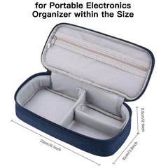 Portable Cable Electronic Accessories Storage Bag,Travel Gadgets Storage Case Cable Organizer Pouch Compatible for Charger USB Cables SD Memory Cards Earphone Flash Hard Drive Phone Power Bank