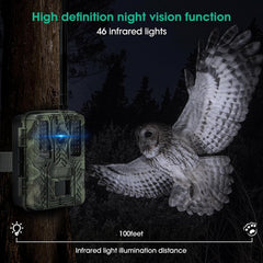 NALACAL Trail Camera, 4K 48MP WiFi Hunting Game Camera, 0.2s Trigger Time Deer Trail Camera, Infrared Night Vision IP67 Waterproof Wireless Wide Angle Trail Camera, for Outdoor Wildlife Monitoring