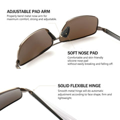 SUNGAIT Ultra Lightweight Rectangular Polarized Sunglasses UV400 Protection