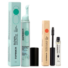 Cure Skin Eye Care Kit | Eyebrow & Lash Oil | Bio Peptide Under Eye Gel to Reduce Dark Circles | Eyelash Growth Serum | Under Eye Cream for Dark Circles for Women & Men