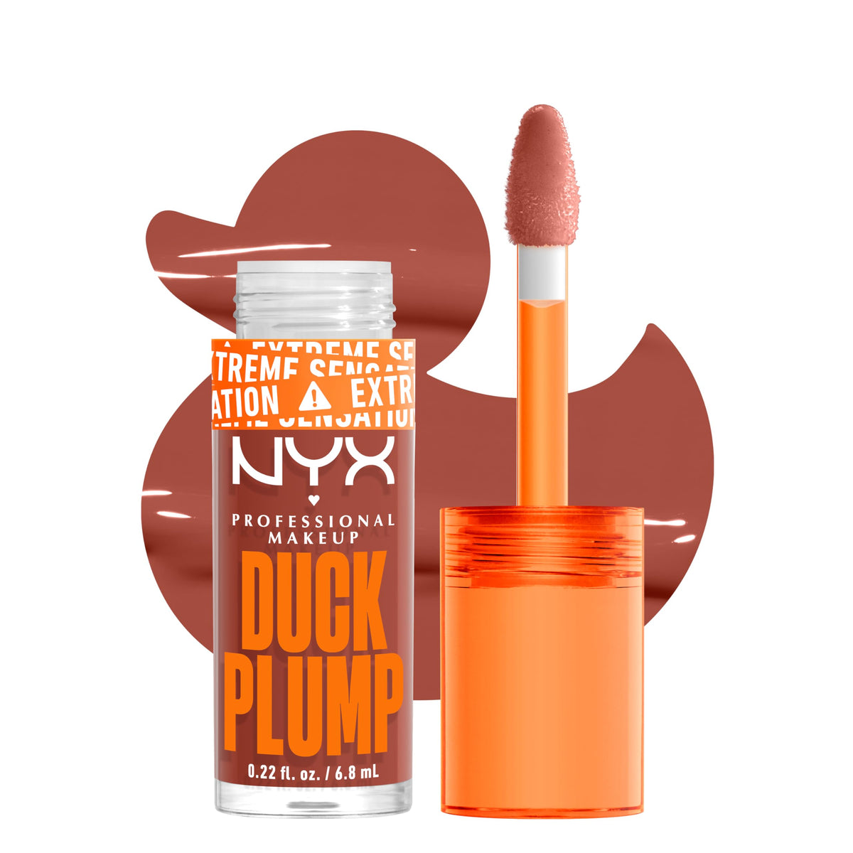 NYX PROFESSIONAL MAKEUP DUCK PLUMP LIP PLUMPING LACQUER - BROWN OF APPLAUSE