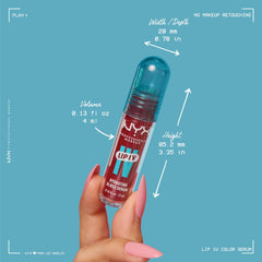 NYX Professional Makeup Lip IV Hydrating Gloss Stain, Lip Gloss, Up to 12HR Hydration, High Pigment, Wet Shine Finish, Water 'Bout Wine?