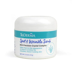 TriDerma Spot & Wrinkle Scrub for Face and Body, Microdermabrasion Gentle Exfoliator - 2 oz