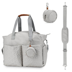 MOMIGO Breast Pump Bag - Baby Diaper Tote Bag with Laptop Sleeve Fit 15 Inch Laptop and Insulation Pocket, Fit Most Breast Pumps Like Medela, Spectra S1,S2 AVENT (Brown)