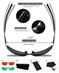 Sunglasses Mens Womens Polarised Sunglasses UV Protection Sunglasses metal frame Ultra Light for Driving Travel Fishing Running Outdoor Eyewear Sun glasses