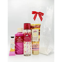 Bath & Body Works Milk Raspberry Holiday Pie Bar 4-Piece Gift Set | Includes: Body Wash, Fine Fragrance Mist, Ultimate Hydration Body Cream and Vanilla Butter Cream Hand Cream
