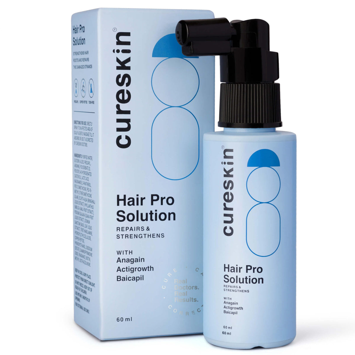 Cure Skin Hair Pro Solution | Hair Growth Serum with Anagen, ActiGrowth, and Bikapil | Strengthens, Repairs, and Nourishes Hair