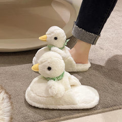 VTTDB Duck Slippers for Women Fuzzy Animal Plush Slippers Winter Indoor House Slides Warm Fluffy Slipper for Women