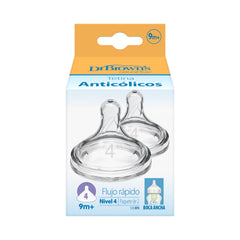 Dr. Brown's Options +, Wide Mouth Silicone Level 4, 9 Months