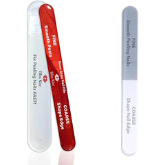Bliss Kiss Nano Glass Nail Files & Buffer for Weak, Brittle, Peeling Nails for Women for Natural Nails with Case