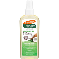 Palmer's Coconut Oil Moisture Boost, Restorative Hair and Scalp Oil Spray, Lasting Hydration and Shine for Dry or Damaged Hair, Promotes Scalp Health, 5.1 Oz