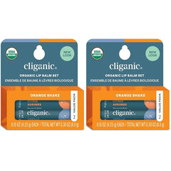 Cliganic Organic Lip Balm 4 pack - Orange Shake