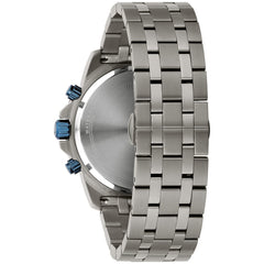Bulova Men's Marine Star 'Series A' Chronograph Quartz Watch, Luminous Markers, Rotating Dial, 100M Water Resistant, 44mm - Gray