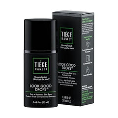 Tiege Hanley Look Good Tanning Drops for Men, Daily Tinted Face Moisturizer Mix-In with Hyaluronic Acid for Hydration, Natural Tan Finish and Antioxidant Support, Men’s Skin Care, 20 ML