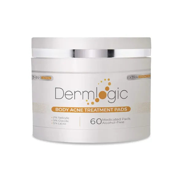 Acne Treatment Pads-Contains Glycolic, Lactic, Salicylic Acid. Eliminates Oily Skin, Clogged Pores & Cystic Breakouts. Removes Dark Spots, Whitehead & Blackhead Pimples for Face & Body.