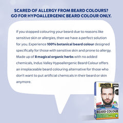 INDUS VALLEY 100% botanical Hypo Allergic Beard Color for Men (Black)