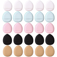 SALOCY Finger Puff, 25 Pcs Finger Powder Puff Mini Makeup Sponge Puff for Foundation Concealer Cosmetic Beauty Makeup Tools