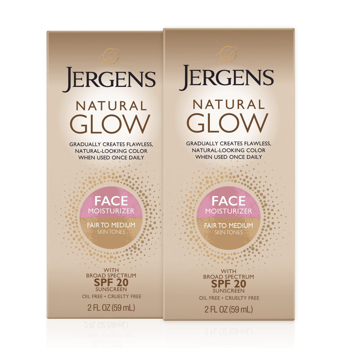 Jergens Natural Glow Sunless Tanning Lotion, Self Tanner, Fair to Medium Skin Tone, Daily Moisturizer
