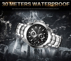Curren Casual Watch For Men Analog Metal - 8025 - Silver