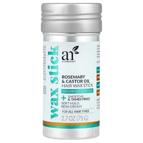 Artnaturals Rosemary & Castor Oil Hair Wax Stick, For All Hair Types, 2.7 oz