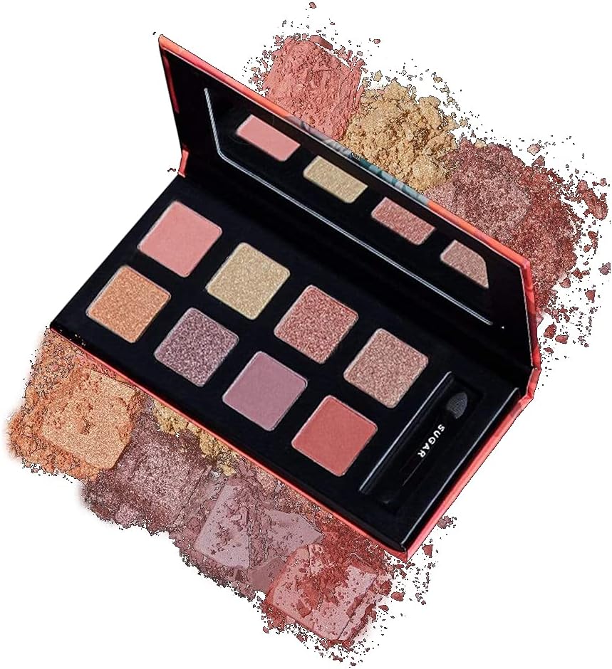 Sugar Cosmetics Blend the Rules Eyeshadow Palette (04 (Nude)) Long-lasting, smudge-proof, and paraben-free