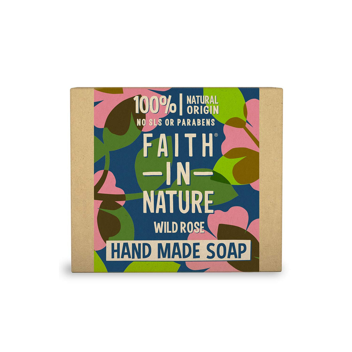 Faith In Nature Natural Wild Rose Hand Soap Bar, Restoring, Vegan & Cruelty Free, No SLS or Parabens, 100g