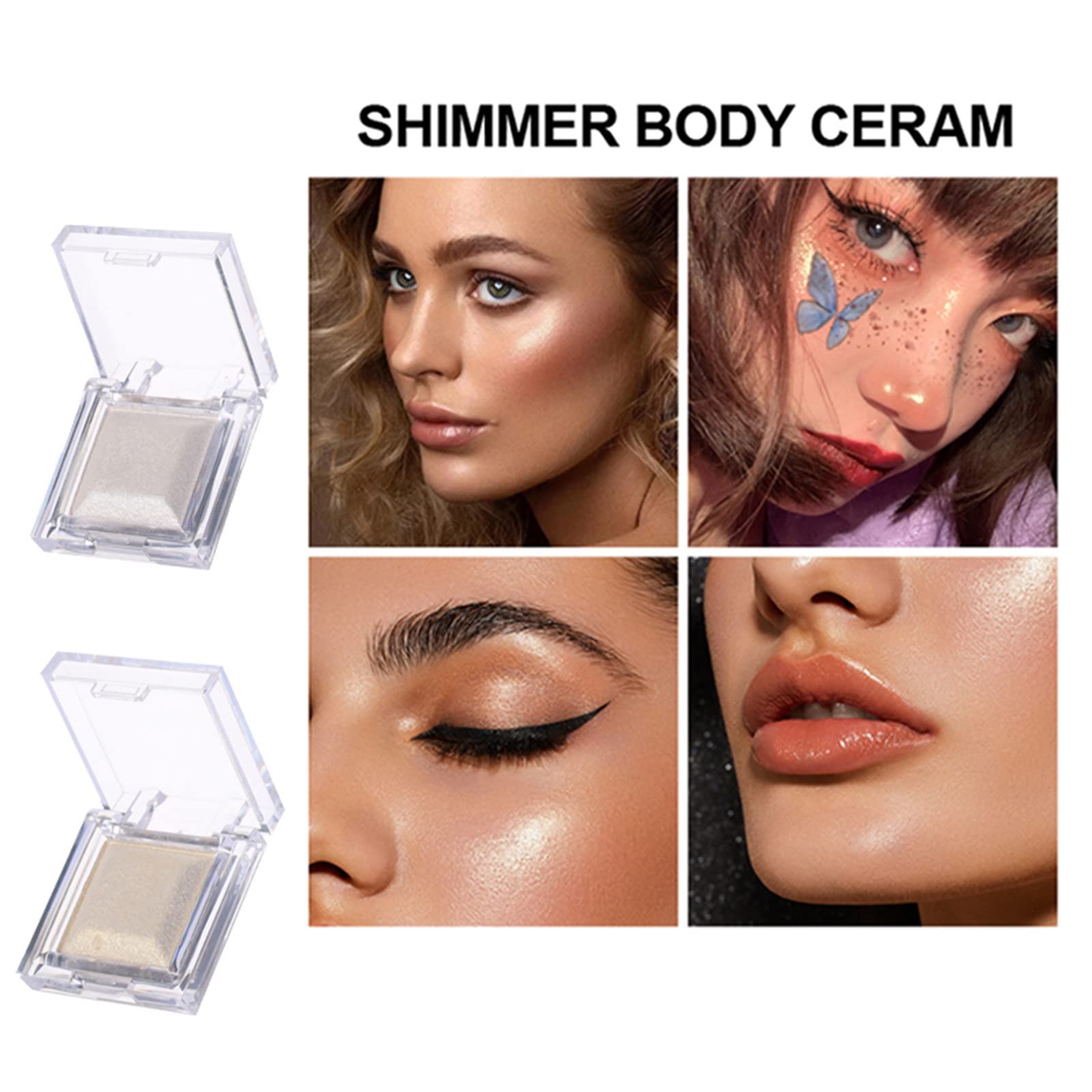 XTRANSF Highlighter Powder Palette, Shimmer Highlight Makeup, Face Illuminator Highlighter, Long Lasting Waterproof Bronzer Highlighter Powder