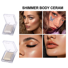 HWWGSH Highlighter Powder Palette, Shimmer Highlight Makeup, Face Illuminator Highlighter, Long Lasting Waterproof Bronzer Highlighter Powder