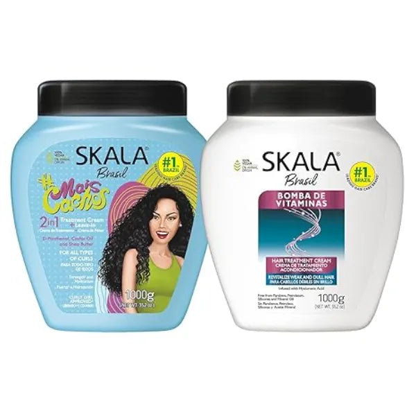 SKALA Brasil Hair Type 3ABC Mais Cachos Brasil Bomba de Vitaminas Hair Treatment Cream Bundle
