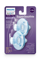 AVENT Philips Soothie, 3-18 Months, Blue/Blue, 2 Pack, SCF192/06