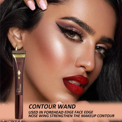 Bronzer Stick - Contour Stick - Contour Beauty Wand - Liquid Face Concealer Contouring With Cushion Applicator, High Coverage BANKTMtural Matte Finish Highlighter Bronzer Stick