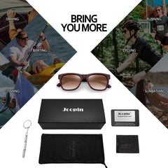 Joopin Square Polarized Sunglasses for Men Women, Classic Retro Sun Glasses UV400 Protection Driving Fishing