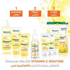 Garnier SkinActive Fast Bright Skincare Routine - Face Wash 100ml and Day Cream 50ml