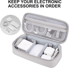 Joyzzz Electronic Accessory Bag, Portable Electronic Accessories Bag Organizer, Travel Gadgets Storage Case, Cable Organizer Pouch, Compatible for Charger USB Cables Sd Memory Cards Earphone