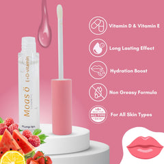 Lip Plumper with Vitamins D & E Long Lasting Filler Lip Gloss Balm Natural Lip Tint Oil for Fuller Softer Lips Beauty Essential for Her
