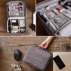 COOLBABY Electronic Accessory Bag Travel Cable Organizer Universal Waterproof Portable Cable Organizer for Adapter Memory Cards USB Cable Organizer, Large