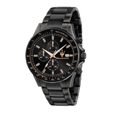 Maserati SFIDA Men's Watch, Chronograph, Quartz - R8873640011, Black/White, 44mm, Bracelet, Black/White, 44mm, Bracelet