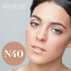 AEROBLEND Airbrush Foundation Makeup (N40) - Professional, Water-Based (1 oz)