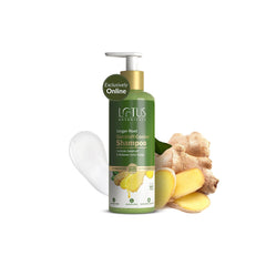 Lotus Botanicals Dandruff-Control Shampoo, Ginger Root & Tea Tree Oil | Anti Dandruff, Silicon, Sulphate & Chemical Free For All Hair Types For Women and Men - 300ml