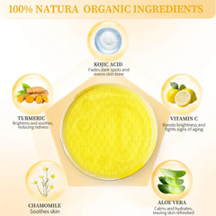 Turmeric Kojic Acid Cleansing Pads for Dark Spots Remover for Face, Lemon Turmeric Pads with Vitamin C & E, Deep Clean Pores, Hydrate & Plump Skin Exfoliating with Kojic Acid 50 Count
