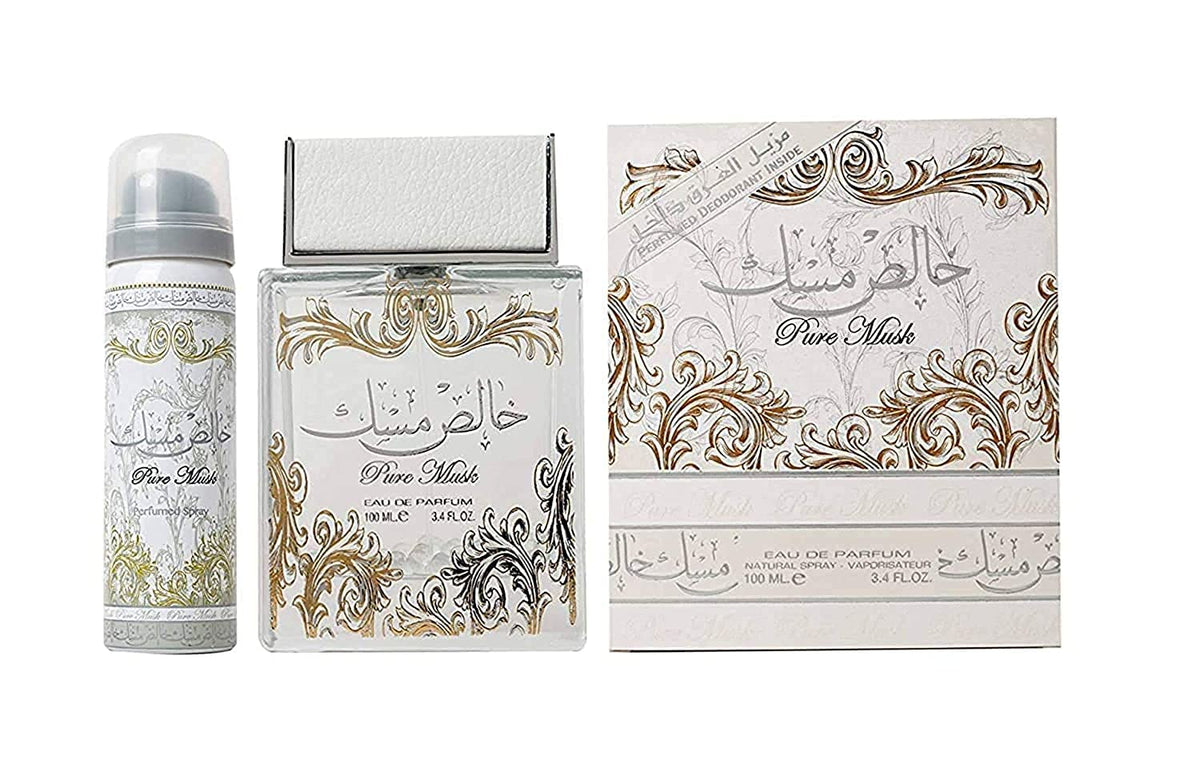 Lattafa Khalis Pure Musk for Men and Women Eau De Parfum 100ml + Deodorant