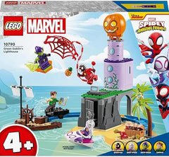 LEGO 10790 Marvel Team Spidey at Green Goblin's Lighthouse, Toy for Kids Aged 4+ with Pirate Shipwreck, Miles Morales Minifigure and More, Spidey and His Amazing Friends Series