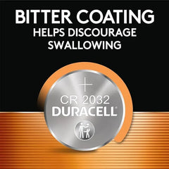 Duracell Child Secure + Bitter Coating Lithium Coin Battery 2032 (6 Pack)