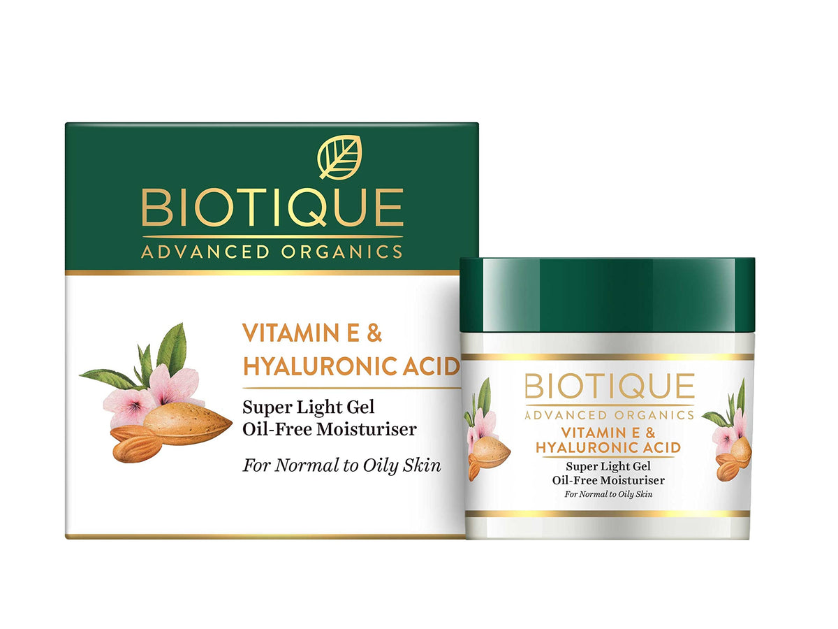 Biotique Advanced Organics Vitamin E & Hyaluronic Acid Super Light Gel Oil-Free Moisturiser - 50Gm