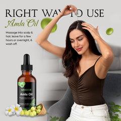 SANOOR Indian Essence Amla Oil | 100% Pure (2.02oz)| Infused with Nutrients Pure Hair Butter | Cold-pressed | FDA APPROVED | 60ml
