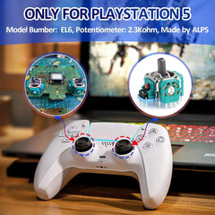 STAYOUNG 6PCS Joystick Replacement - Controller Joystick Replacement Compatible with PS5, Joystick Parts with Repair Screwdriver Kit